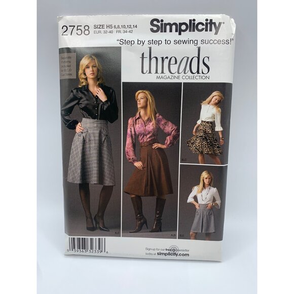 Simplicity Misses Shirt Skirt Pants Sewing Pattern sz 6-14 2758 - uncut - Picture 1 of 3